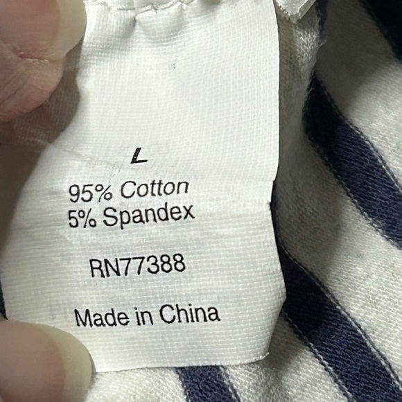 J.Crew women’s size large, long sleeve striped‎ shirt with hood - Picture 7 of 8